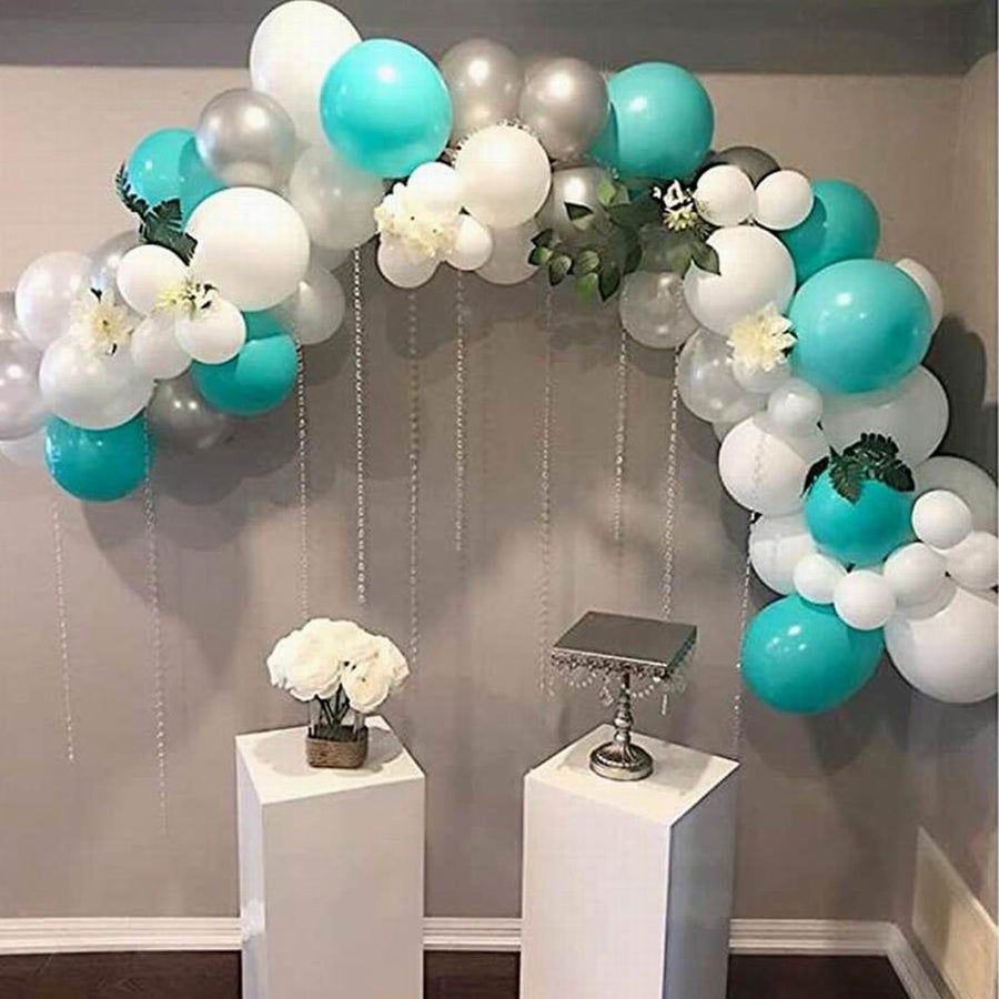 114pcs Turquoise Balloons Garland Arch Kit Tiffany Blue White Metallic Latex Balloons Bridal Shower Wedding Birthday Decoration - Originalsgroup
