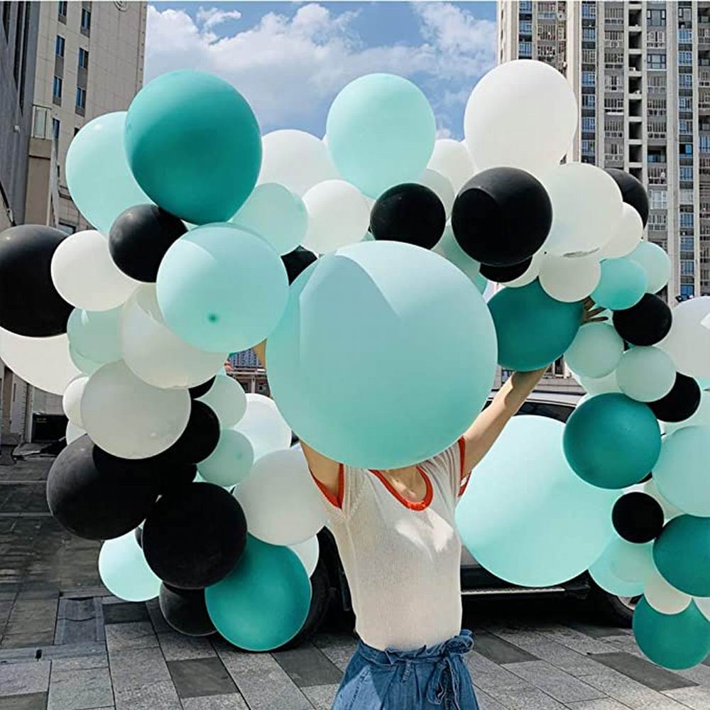 114pcs Turquoise Balloons Garland Arch Kit Tiffany Blue White Metallic Latex Balloons Bridal Shower Wedding Birthday Decoration - Originalsgroup