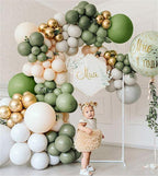 136pcs Avocado Green Balloon Garland Arch Kit Retro Color Balloon Set Wedding Birthday Party Decorations Baby Shower Helium - Originalsgroup
