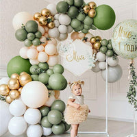 136pcs Avocado Green Balloon Garland Arch Kit Retro Color Balloon Set Wedding Birthday Party Decorations Baby Shower Helium - Originalsgroup