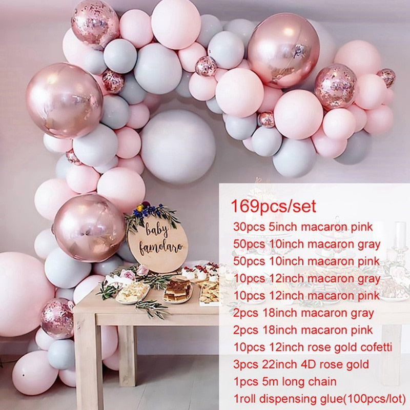 1Set Macaron Balloon Garland Arch Kit for Wedding Adult Birthday Party Decorations Supplies Kids Boy Girl Baby Shower Balloons - Originalsgroup