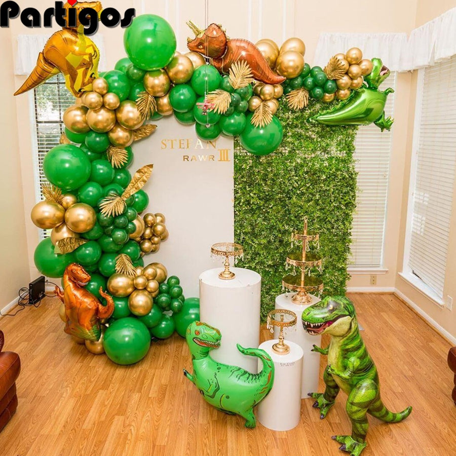 105pcs Dinosaur Balloons Garland Kit for Birthdays Baby Showers Decoration and comes with T Rex, Velociraptor, Brontosaurus - Originalsgroup