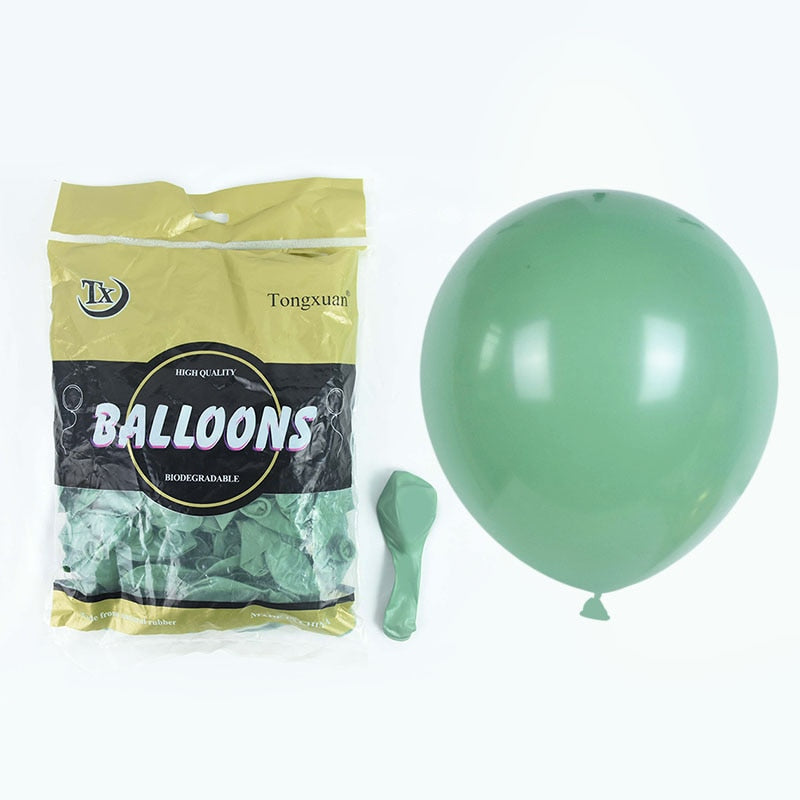 19pcs Bean Green Latex Balloons Garland Arch Kit Baby Shower Wedding Jungle Birthday Party Decorations Kids Helium Balloon Arch - Originalsgroup