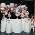 Balloons Arch Kit Macaroon Grey Pink Chrome Metallic Ballon Garland for Wedding BabyShower Girl Birthday Party Decoration - Originalsgroup
