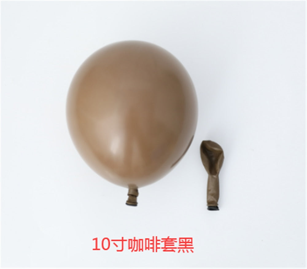 184pcs Coffee Brown Caramel Peach Balloons Leopard Arch Kit Skin Latex Garland Balloons Baby Shower Supplies Wedding Party Decor - Originalsgroup