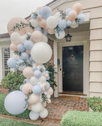 130pcs Coffee Brown Latex Balloons Arch Kit Garland Blue White Skin Color Baby Birthday Party Decorations Backdrop Decor - Originalsgroup
