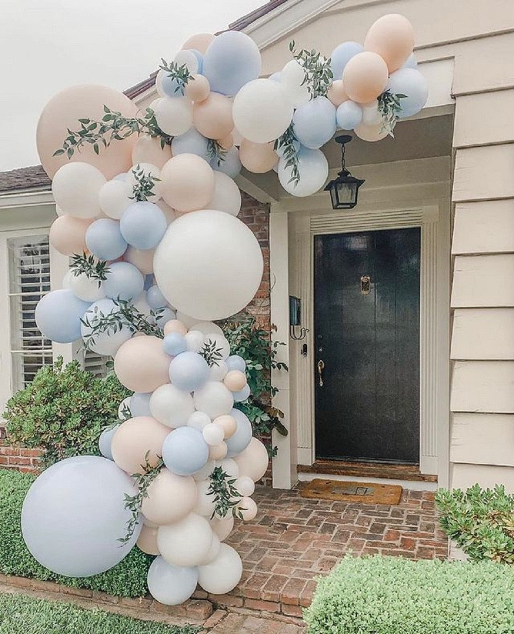 130pcs Coffee Brown Latex Balloons Arch Kit Garland Blue White Skin Color Baby Birthday Party Decorations Backdrop Decor - Originalsgroup