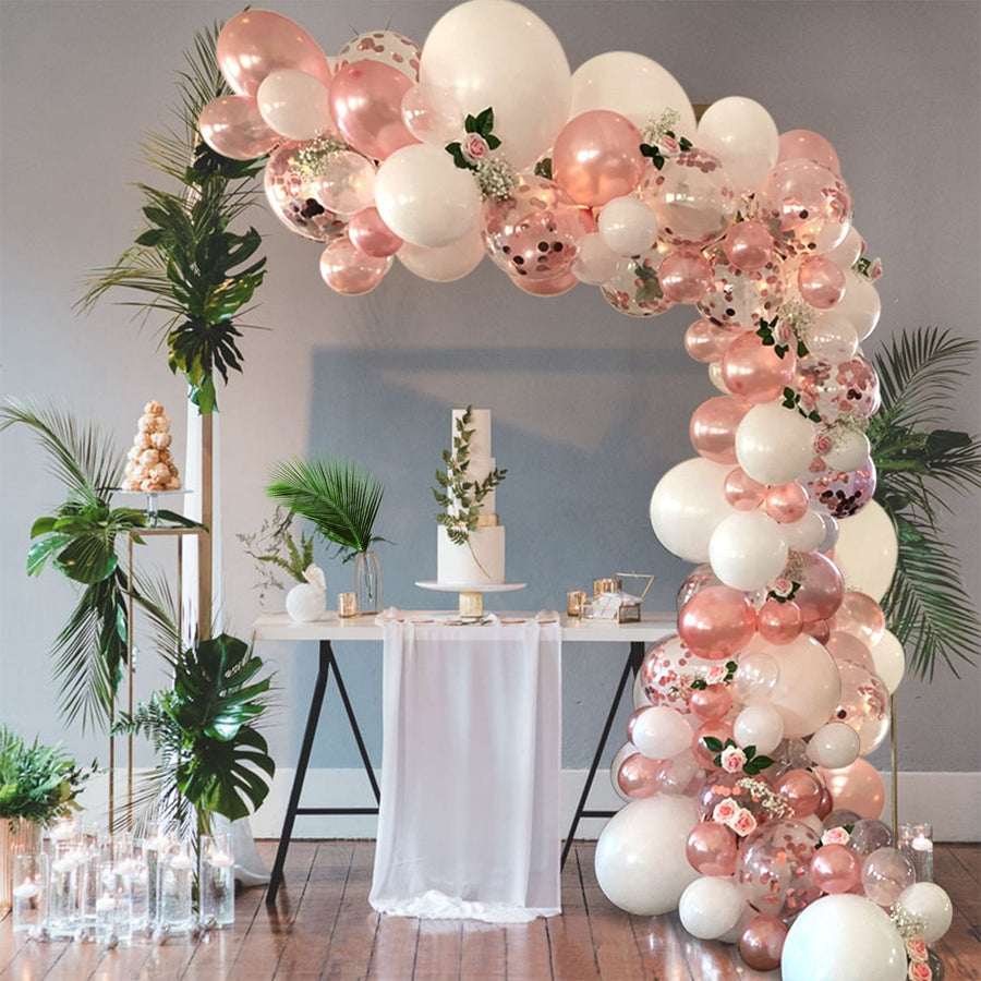 PATIMATE Rose Gold Balloon Arch Garland Kit Wedding Birthday Baloon Birthday Party Decor Kids Baby Shower Latex Confetti Ballon - Originalsgroup