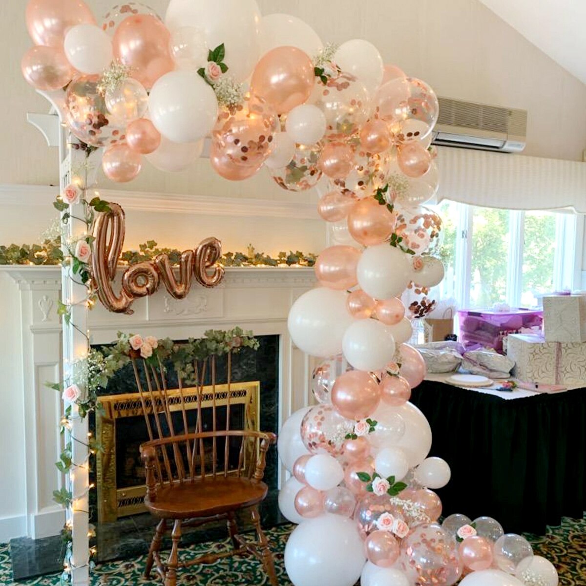 PATIMATE Rose Gold Balloon Arch Garland Kit Wedding Birthday Baloon Birthday Party Decor Kids Baby Shower Latex Confetti Ballon - Originalsgroup