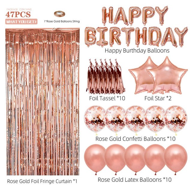 PATIMATE Rose Gold Balloon Arch Garland Kit Wedding Birthday Baloon Birthday Party Decor Kids Baby Shower Latex Confetti Ballon - Originalsgroup