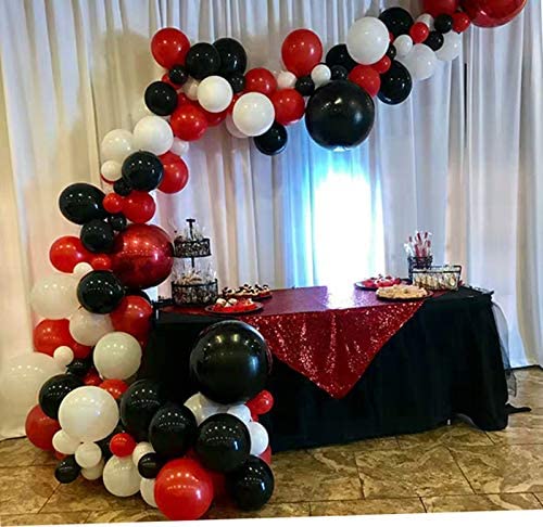 104pcs Red and Black Gold Balloons Garland Arch Kit 18th 21st 30th 40th 50th Birthday Party Decorations Valentines Day Globos - Originalsgroup