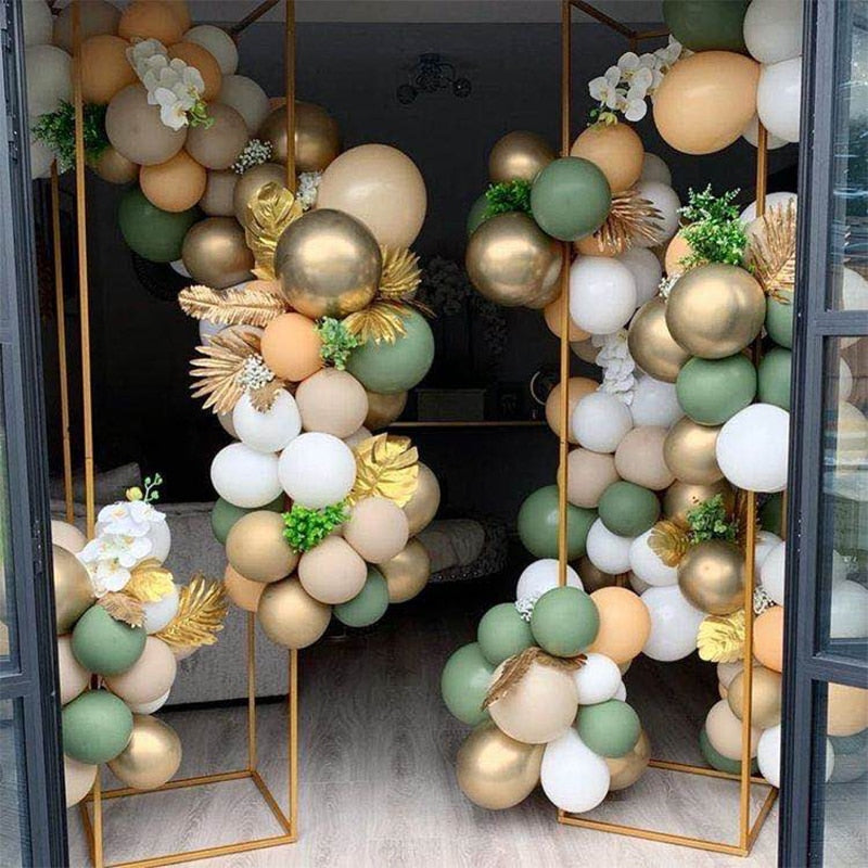 119pcs New Retro Color Bean Paste Green Balloon Arch Garland Kit Wedding Hawaiian Party Birthday Ballons Globos Decoration - Originalsgroup
