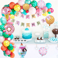 Candy Donut Ice Cream Foil Balloon Sets Arch Kit Set Sun Moon Star Children's Birthday Party Colorful Home Decoration - Originalsgroup