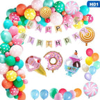 Candy Donut Ice Cream Foil Balloon Sets Arch Kit Set Sun Moon Star Children's Birthday Party Colorful Home Decoration - Originalsgroup
