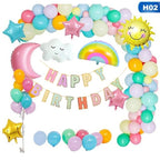 Candy Donut Ice Cream Foil Balloon Sets Arch Kit Set Sun Moon Star Children's Birthday Party Colorful Home Decoration - Originalsgroup