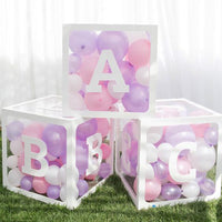 Transparent Name Box Letter Balloons Balloon Arch Kit Table Arch Ballon Stand Baby Shower First 1st Birthday Party Decorations - Originalsgroup