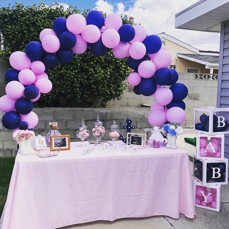 Transparent Name Box Letter Balloons Balloon Arch Kit Table Arch Ballon Stand Baby Shower First 1st Birthday Party Decorations - Originalsgroup