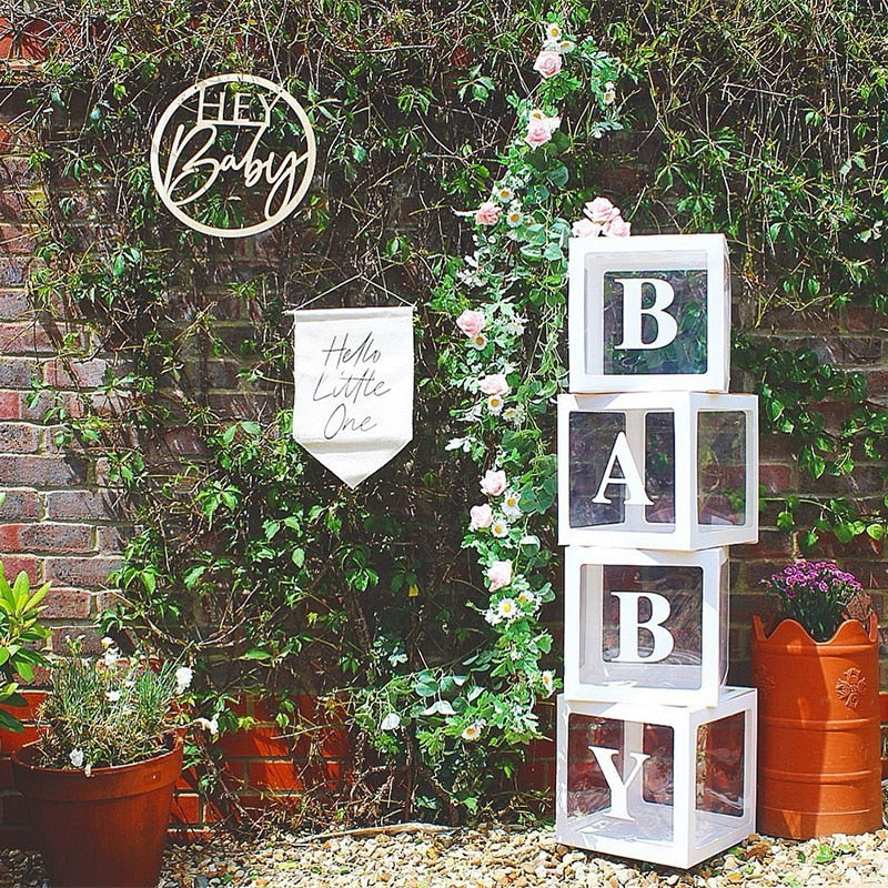 Transparent Name Box Letter Balloons Balloon Arch Kit Table Arch Ballon Stand Baby Shower First 1st Birthday Party Decorations - Originalsgroup