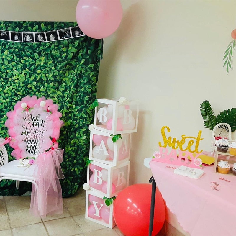 Transparent Name Box Letter Balloons Balloon Arch Kit Table Arch Ballon Stand Baby Shower First 1st Birthday Party Decorations - Originalsgroup