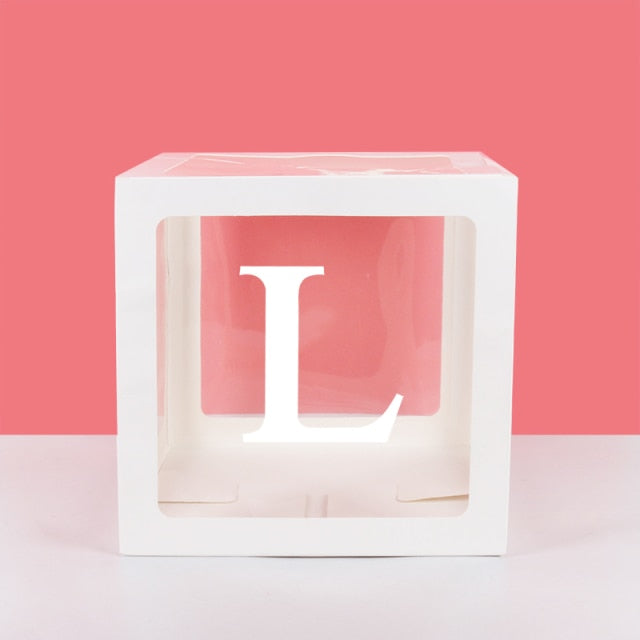 Transparent Name Box Letter Balloons Balloon Arch Kit Table Arch Ballon Stand Baby Shower First 1st Birthday Party Decorations - Originalsgroup