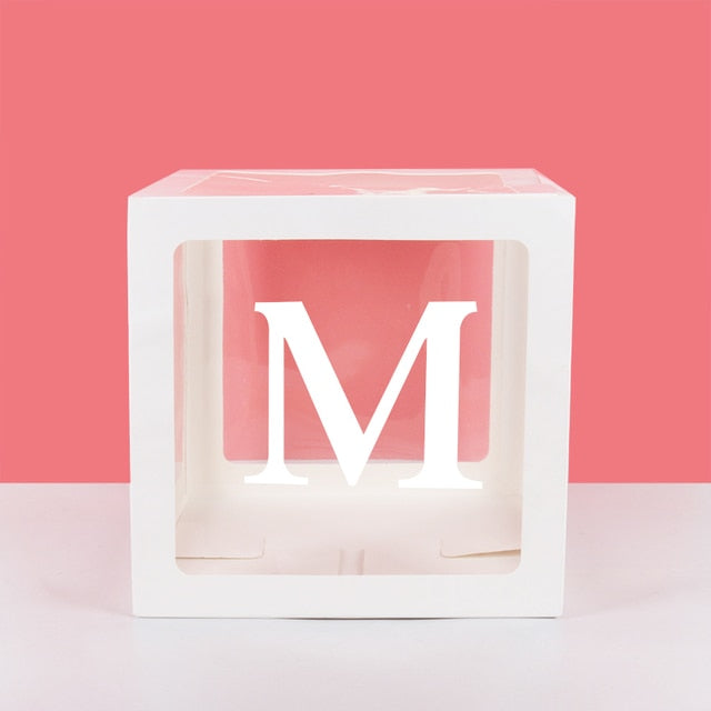 Transparent Name Box Letter Balloons Balloon Arch Kit Table Arch Ballon Stand Baby Shower First 1st Birthday Party Decorations - Originalsgroup