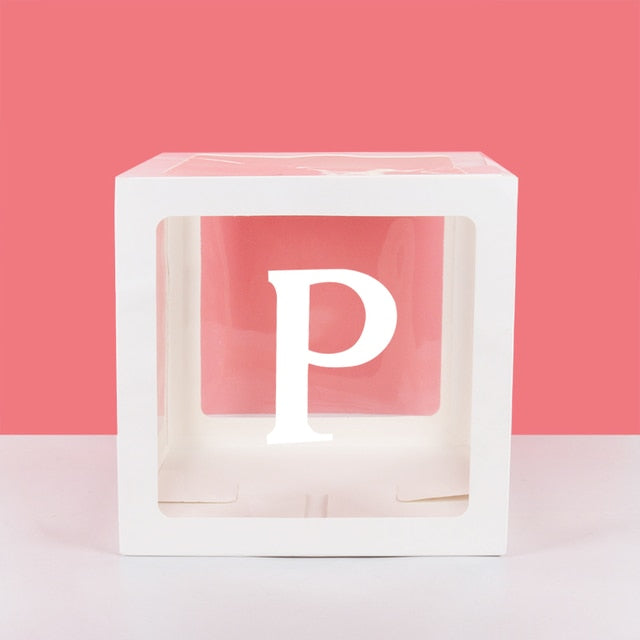 Transparent Name Box Letter Balloons Balloon Arch Kit Table Arch Ballon Stand Baby Shower First 1st Birthday Party Decorations - Originalsgroup