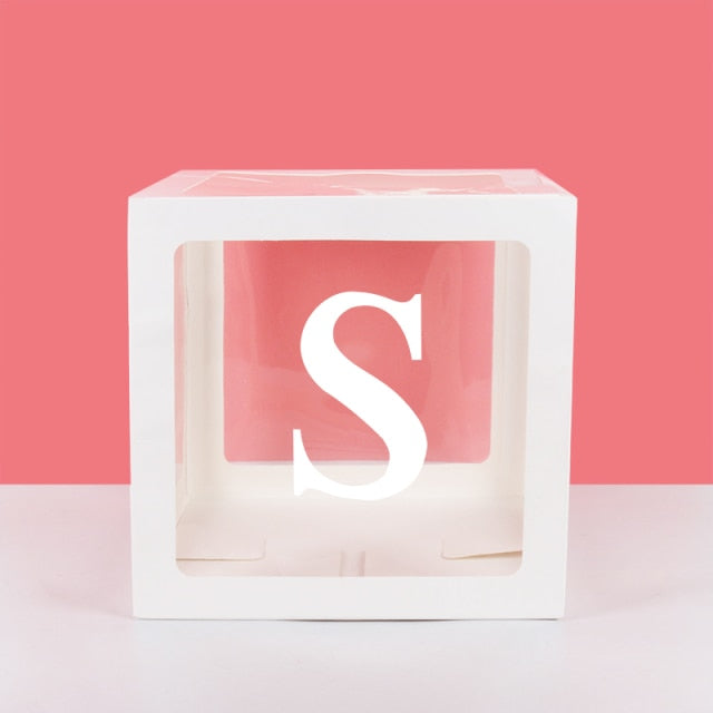 Transparent Name Box Letter Balloons Balloon Arch Kit Table Arch Ballon Stand Baby Shower First 1st Birthday Party Decorations - Originalsgroup