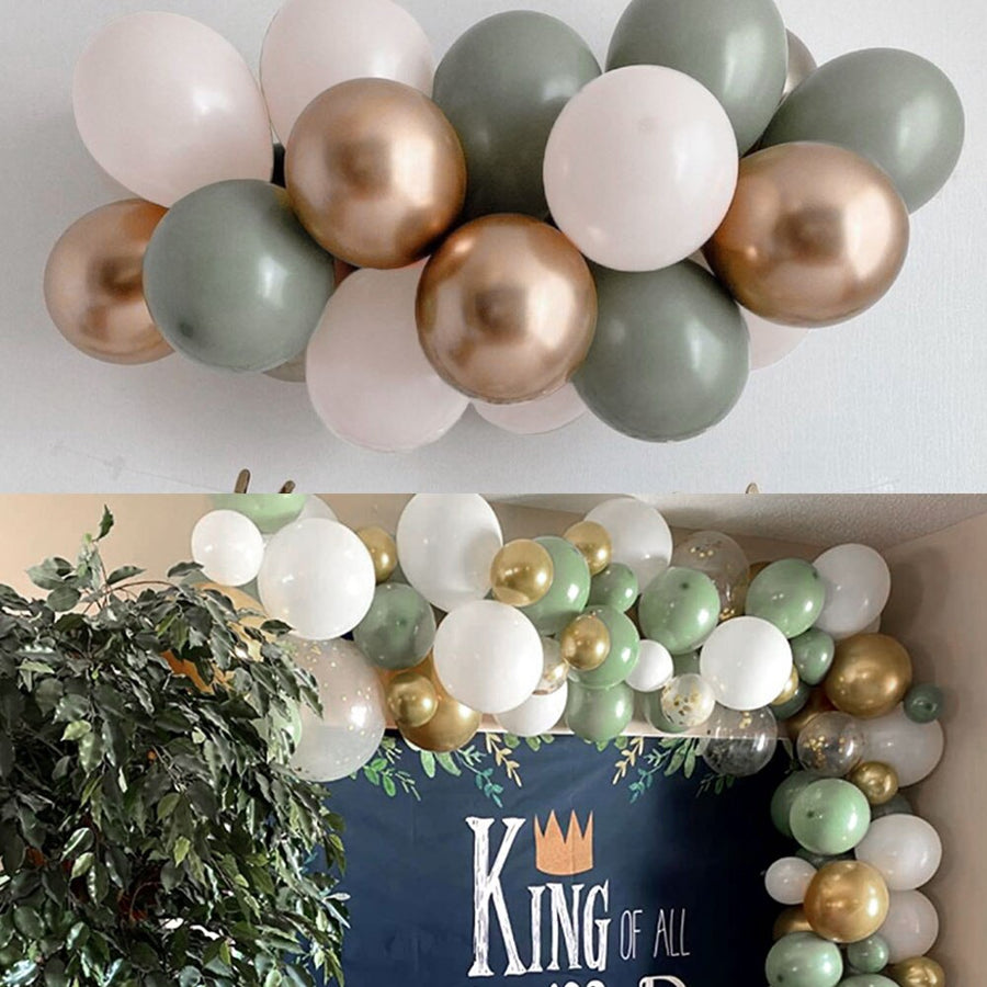 152pcs Retro Green Balloon Garland Arch Kit Avocado Green Balloon Valentine Wedding Birthday Party Decors Gold Latex Baby Shower - Originalsgroup