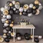 Black Gold Balloon Garland Arch Kit Chrome Gold Latex Ballon Happy Birthday Party Decor Kids Adult Wedding Baby Shower Balloons - Originalsgroup