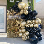 Black Gold Balloon Garland Arch Kit Chrome Gold Latex Ballon Happy Birthday Party Decor Kids Adult Wedding Baby Shower Balloons - Originalsgroup