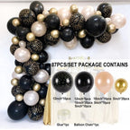 Black Gold Balloon Garland Arch Kit Chrome Gold Latex Ballon Happy Birthday Party Decor Kids Adult Wedding Baby Shower Balloons - Originalsgroup