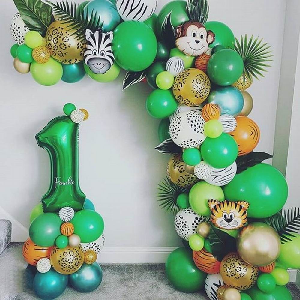 106pcs Animal Balloons Garland Kit Jungle Safari Theme Party Supplies Favors Kids Boys Birthday Party Baby Shower Decorations - Originalsgroup