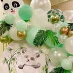 115pcs Macaron Green Balloon Garland Arch Kit Chrome Metallic Light Green Latex Balloons Panda Theme Birthday Party Decorations - Originalsgroup