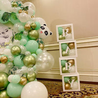 115pcs Macaron Green Balloon Garland Arch Kit Chrome Metallic Light Green Latex Balloons Panda Theme Birthday Party Decorations - Originalsgroup