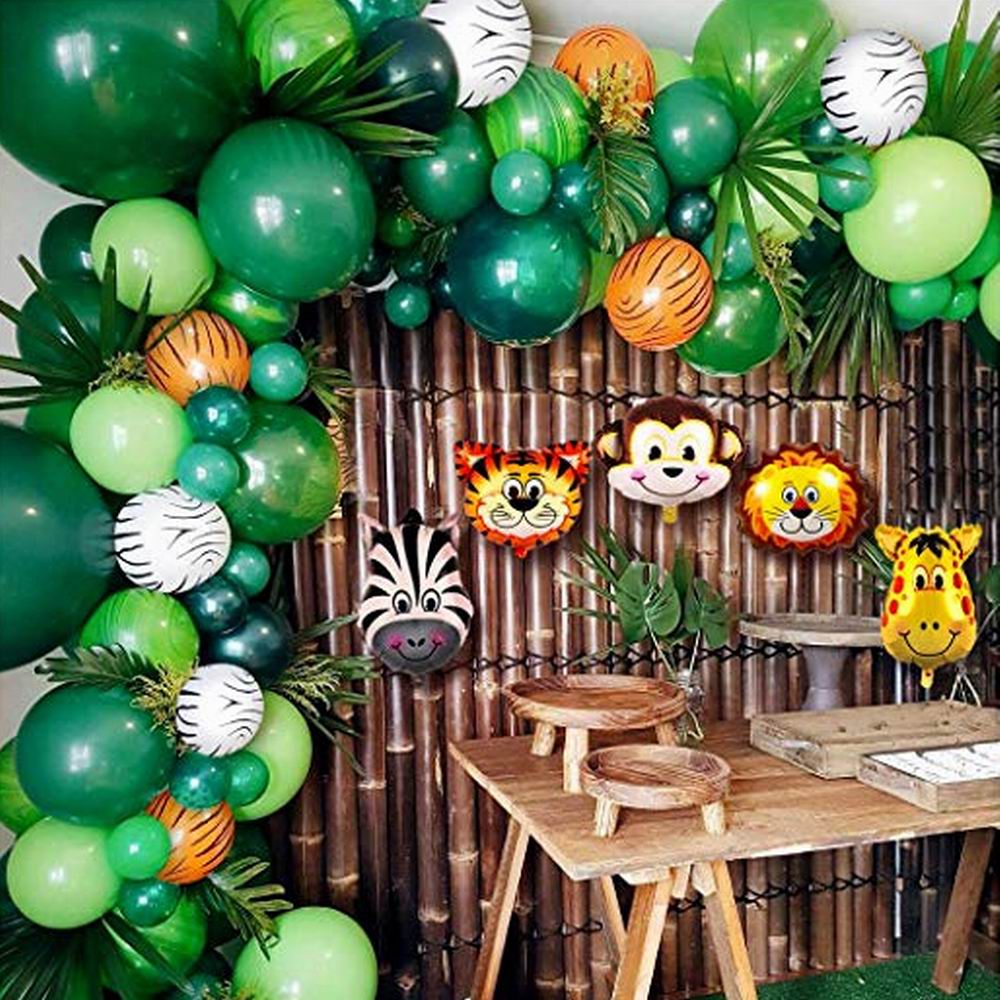 106pcs Animal Balloons Garland Kit Jungle Safari Theme Party Supplies Favors Kids Boys Birthday Party Baby Shower Decorations - Originalsgroup