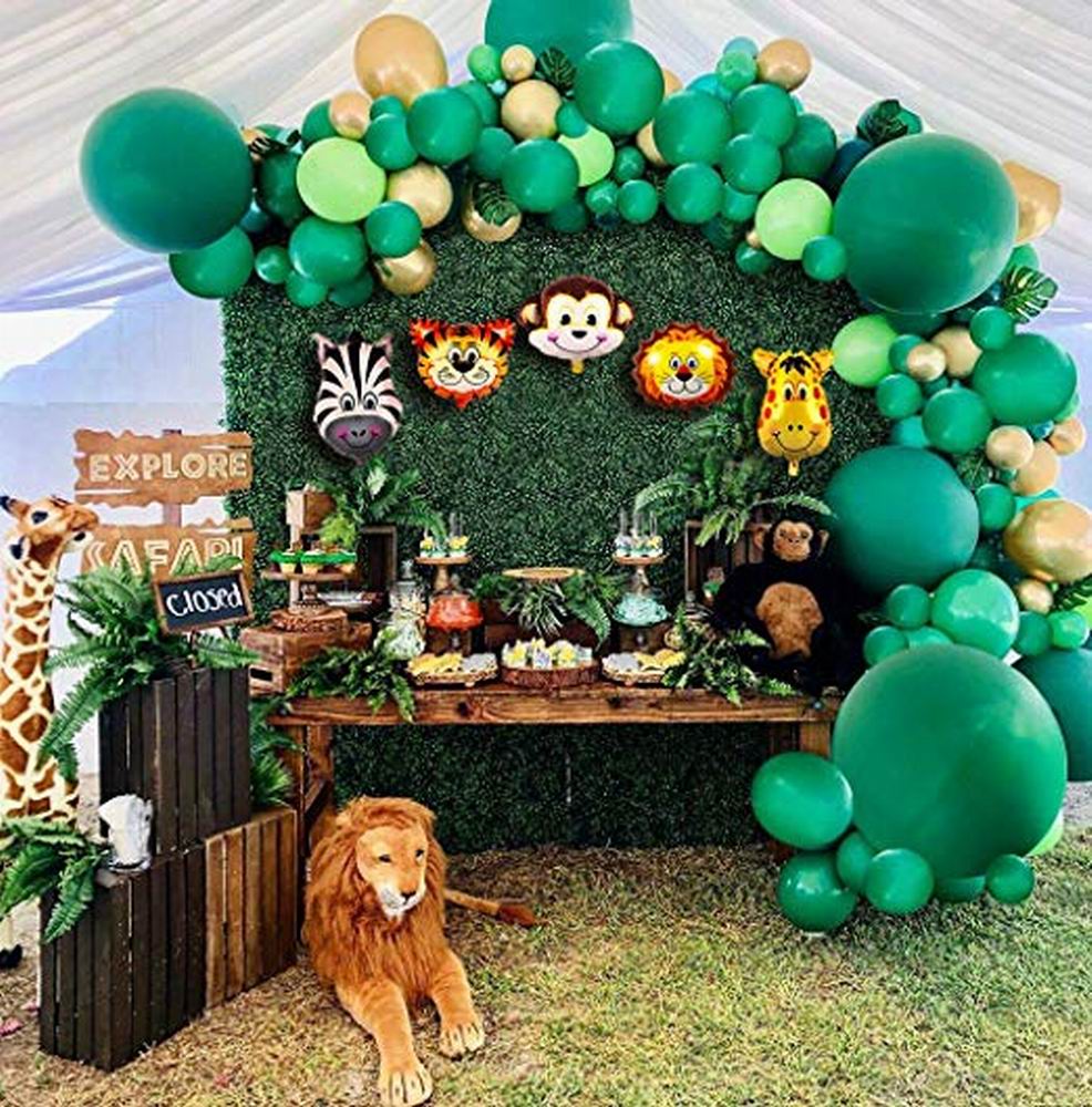 106pcs Animal Balloons Garland Kit Jungle Safari Theme Party Supplies Favors Kids Boys Birthday Party Baby Shower Decorations - Originalsgroup