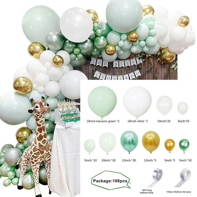 Jungle Safari Birthday Party Balloon Garland Arch Kit Animal Balloons for Kids Boys Birthday Party Baby Shower Decorations - Originalsgroup