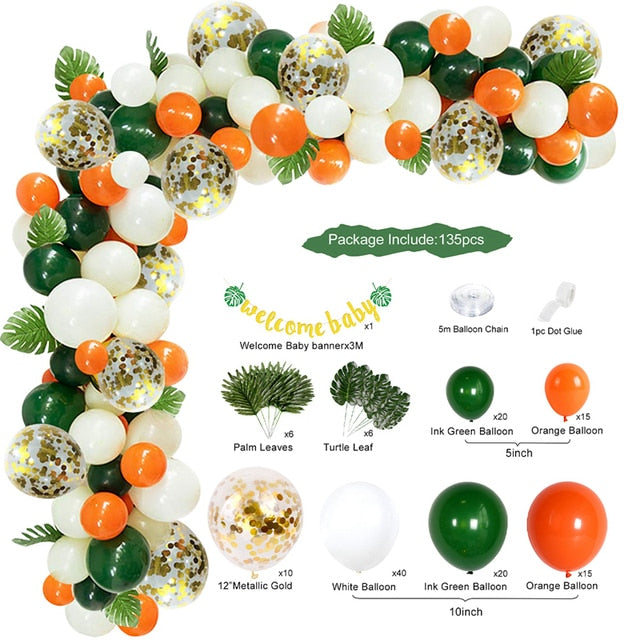 Jungle Safari Birthday Party Balloon Garland Arch Kit Animal Balloons for Kids Boys Birthday Party Baby Shower Decorations - Originalsgroup