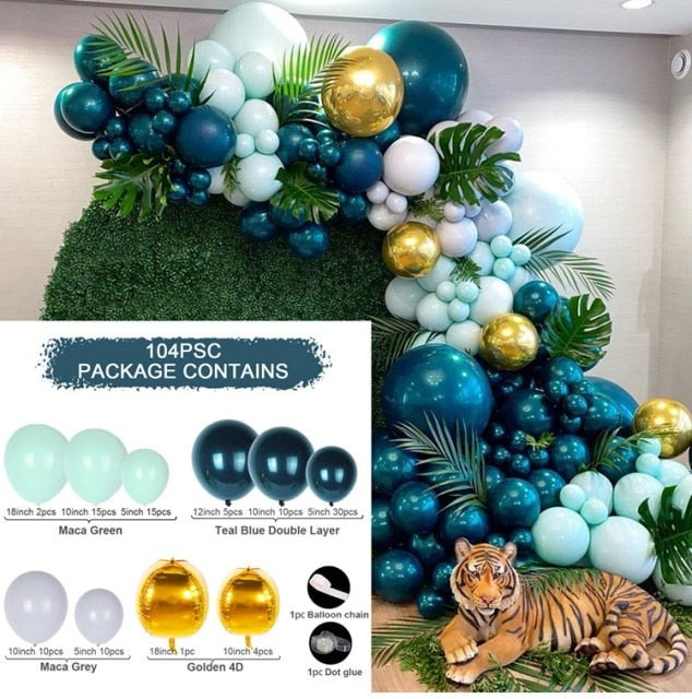Jungle Safari Birthday Party Balloon Garland Arch Kit Animal Balloons for Kids Boys Birthday Party Baby Shower Decorations - Originalsgroup