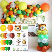 Jungle Safari Birthday Party Balloon Garland Arch Kit Animal Balloons for Kids Boys Birthday Party Baby Shower Decorations - Originalsgroup