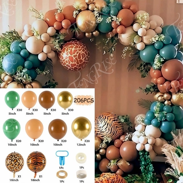 Jungle Safari Birthday Party Balloon Garland Arch Kit Animal Balloons for Kids Boys Birthday Party Baby Shower Decorations - Originalsgroup