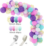 102pcs Unicorn Balloon Garland Arch Kit For Kids Girls Birthday Party Decorations Glitter Confetti Pastel Latex Balloons - Originalsgroup