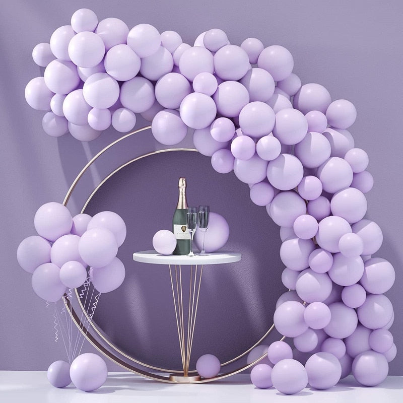 50/100pcs 5/10/12inch Candy Macaron Balloons Wedding Decoration Balloon Garland Arch Kit Rainbow Birthday Party Helium Baloon - Originalsgroup