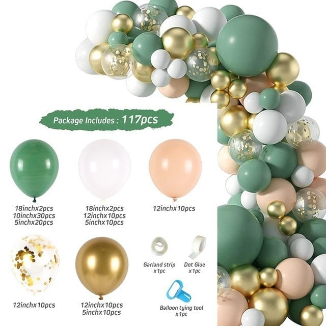 Jungle Safari Birthday Party Balloon Garland Arch Kit Animal Balloons for Kids Boys Birthday Party Baby Shower Decorations - Originalsgroup