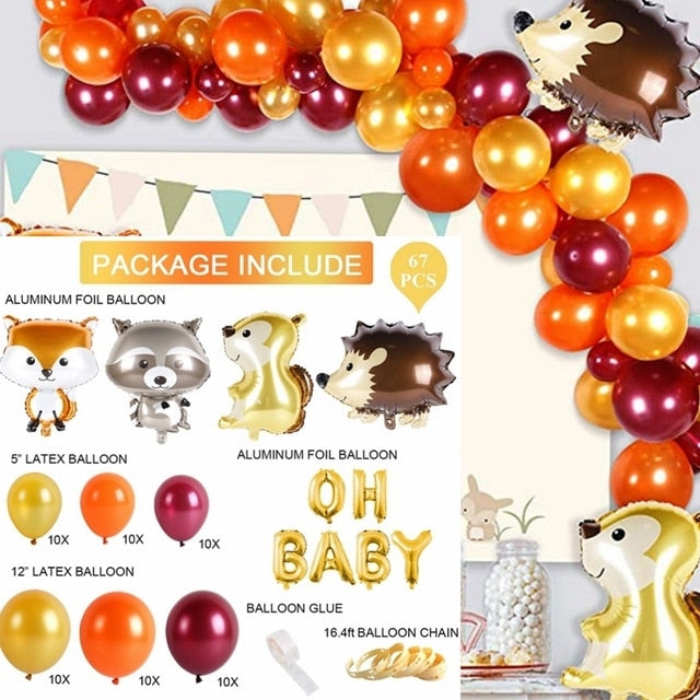 Jungle Safari Birthday Party Balloon Garland Arch Kit Animal Balloons for Kids Boys Birthday Party Baby Shower Decorations - Originalsgroup