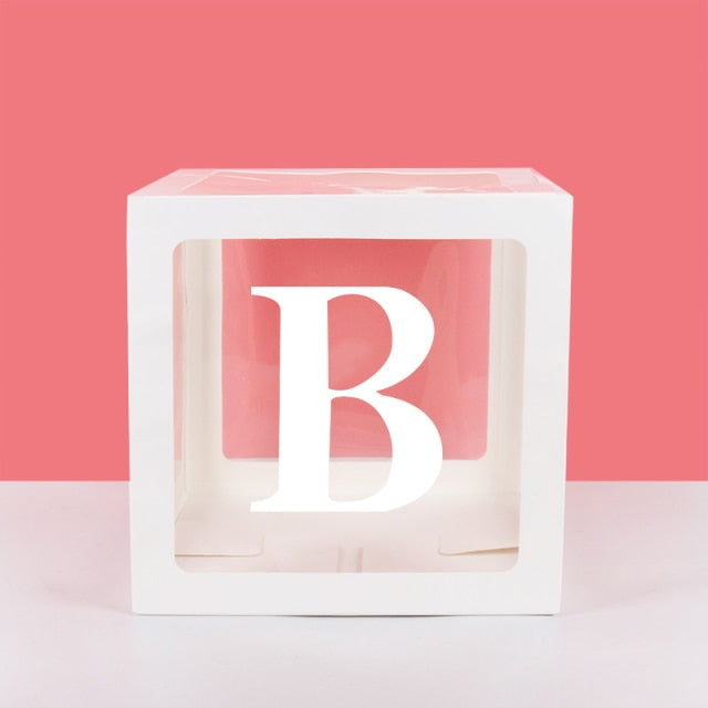 Transparent Name Box Letter Balloons Balloon Arch Kit Table Arch Ballon Stand Baby Shower First 1st Birthday Party Decorations - Originalsgroup