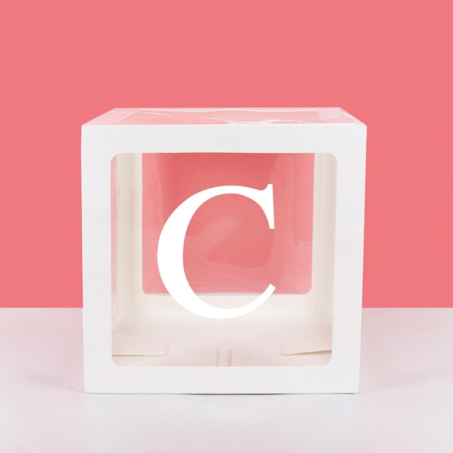 Transparent Name Box Letter Balloons Balloon Arch Kit Table Arch Ballon Stand Baby Shower First 1st Birthday Party Decorations - Originalsgroup