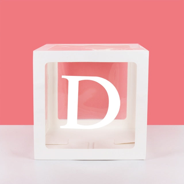 Transparent Name Box Letter Balloons Balloon Arch Kit Table Arch Ballon Stand Baby Shower First 1st Birthday Party Decorations - Originalsgroup