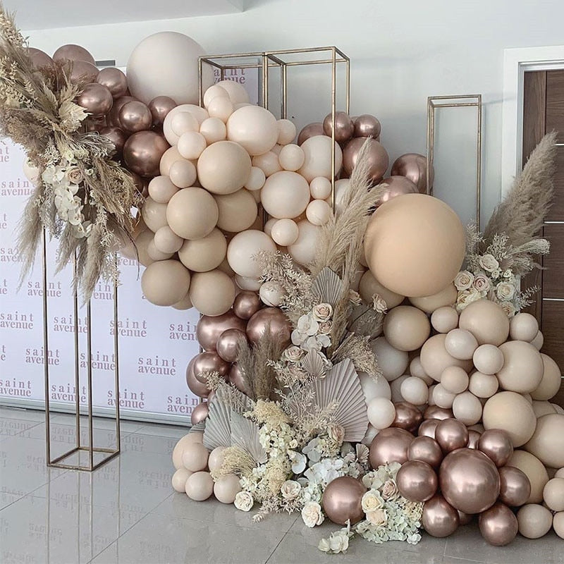 167pcs Wedding Balloons Garland Arch Kit Champagne Apricot Color Balloon Arch Party Decorations for Birthday Party Decorations - Originalsgroup