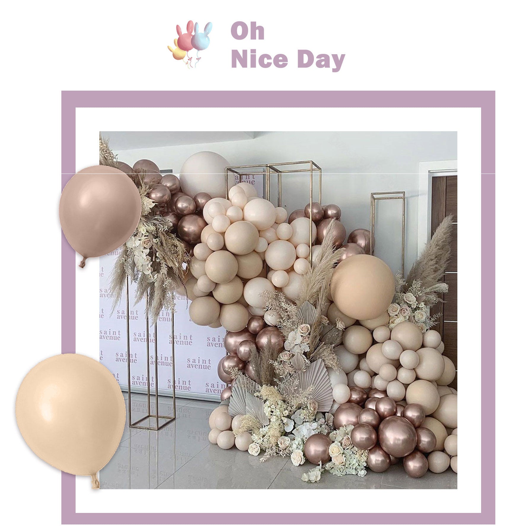 167pcs Wedding Balloons Garland Arch Kit Champagne Apricot Color Balloon Arch Party Decorations for Birthday Party Decorations - Originalsgroup